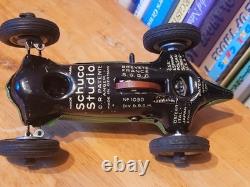 VERY NICE 1930'S SCHUCO WIND UP #2 STUDIO 1050 MERCEDES BENZ RACE CAR With BOX