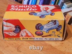 VERY NICE 1930'S SCHUCO WIND UP #2 STUDIO 1050 MERCEDES BENZ RACE CAR With BOX
