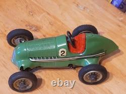 VERY NICE 1930'S SCHUCO WIND UP #2 STUDIO 1050 MERCEDES BENZ RACE CAR With BOX