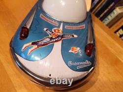 VERY NICE 1960'S TIN LITHO BATTERY OPERATED UNIVERSE CAR with BOX
