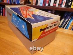 VERY NICE 1960'S TIN LITHO BATTERY OPERATED UNIVERSE CAR with BOX