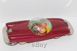 VERY NICE RARE LINEMAR TIN FRICTION BUBBLE TOP FUTURISTIC CAR in BOX