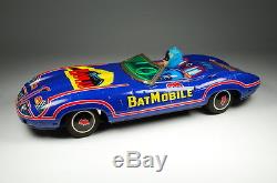 Very Rare Asc Aoshin Japan Batmobile Superhero Batman Robot Tinplate Space Car