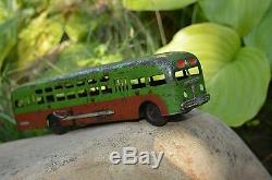 VERY RARE TOY 1940s! VTG Russian Soviet USSR car bus Wind-Up old metal