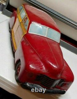 VGC Wyandotte Toys Tin Metal Car USA WY-1007 Woody 1941 TOYTOWN ESTATE