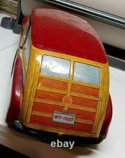 VGC Wyandotte Toys Tin Metal Car USA WY-1007 Woody 1941 TOYTOWN ESTATE