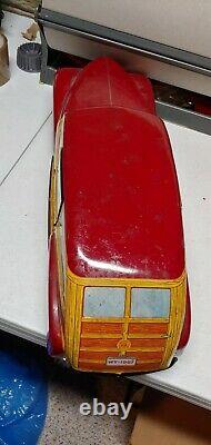 VGC Wyandotte Toys Tin Metal Car USA WY-1007 Woody 1941 TOYTOWN ESTATE