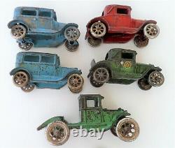 VINTAGE 1930 ARCADE CAR HAULER / CARRIER with 4 FORDS 24 1/2