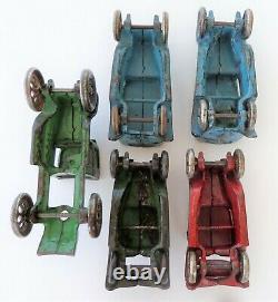 VINTAGE 1930 ARCADE CAR HAULER / CARRIER with 4 FORDS 24 1/2