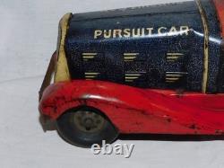 VINTAGE 1930's G-MAN PURSUIT WIND UP TOY CAR BY LOUIS MARX & CO, 100% ORIGINAL