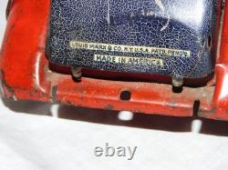 VINTAGE 1930's G-MAN PURSUIT WIND UP TOY CAR BY LOUIS MARX & CO, 100% ORIGINAL