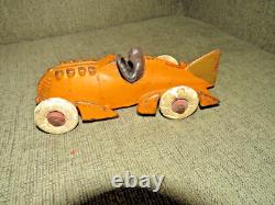 VINTAGE 1930s HUBLEY TOYS LANCASTER PA. ORIGINAL CAST IRON RACER RACE CAR TOY