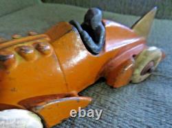 VINTAGE 1930s HUBLEY TOYS LANCASTER PA. ORIGINAL CAST IRON RACER RACE CAR TOY