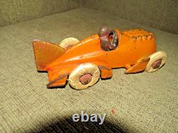 VINTAGE 1930s HUBLEY TOYS LANCASTER PA. ORIGINAL CAST IRON RACER RACE CAR TOY
