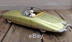 VINTAGE 50s Deco Tippco Phantom Germany Tin Toy Battery Op Phantom Concept Car