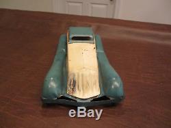 VINTAGE ANTIQUE 30s BUFFALO TOYS BIG STREAMLINE TIN METAL WIND UP TOY COUPE CAR