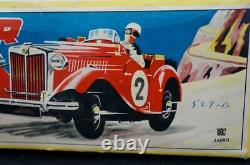 VINTAGE BANDAI MG CAR BOX ONLY VERY RARE WithINSERTS 1950S MFG JAPAN TIN DIE CAST