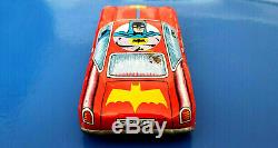 VINTAGE BATMAN 1966 Tin Toy Japan BATMOBILE Friction YANOMAN 1960´s CAR