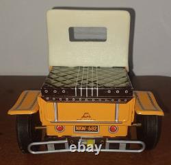 VINTAGE BATTERY OPERATED ALPS CUSTOM T FORD HOT ROD TOY CAR in BOX JAPAN NICE
