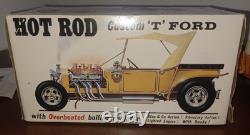 VINTAGE BATTERY OPERATED ALPS CUSTOM T FORD HOT ROD TOY CAR in BOX JAPAN NICE