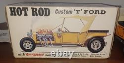 VINTAGE BATTERY OPERATED ALPS CUSTOM T FORD HOT ROD TOY CAR in BOX JAPAN NICE