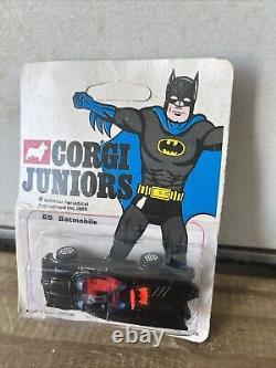 VINTAGE Batman CORGI JUNIORS 1966 BATMOBILE #69 NEW RED INTERIOR