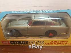 Vintage Corgi Toys Sports Car #270 James Bond 007 Aston Martin Db5 Silver Nib