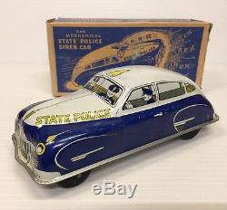 Vintage Courtland State Police Car In Box 7 Car 100% Original Near Mint Marx