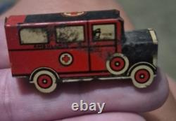 VINTAGE Cracker Jack TIN LITHO Ambulance Car Toy