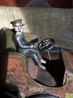 VINTAGE D. P. CLARK AMERICAN HILL CLIMBER TOURING CAR FRICTION TOY Cast Iron