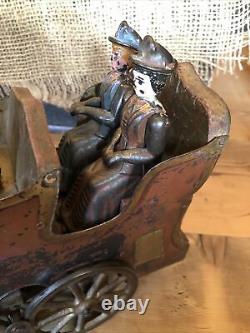 VINTAGE D. P. CLARK AMERICAN HILL CLIMBER TOURING CAR FRICTION TOY Cast Iron