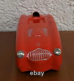 VINTAGE Dux Veritas Red Sports Race Car Toy Wind Up Tin Germany 50s