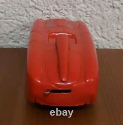 VINTAGE Dux Veritas Red Sports Race Car Toy Wind Up Tin Germany 50s
