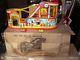 VINTAGE J. CHEIN TIN LITHO WINDUP ROLLER COASTER No. 275 With 2 cars orig. Box