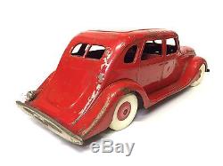 Vintage Kingsbury Original 14 Chrysler Airflow Sedan Car Wind-up Pressed Steel