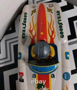 VINTAGE Kyoei Toy Racing Car Tin Toy Car Collectable MADE IN JAPAN Goodyear STP