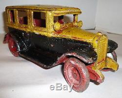 Vintage Large Arcade Cast Iron Packard Sedan Toy Car