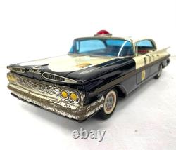 VINTAGE LARGE JAPAN TIN CHEVROLET IMPALA POLICE JAPAN VERSION 12 31cm CAR TOY