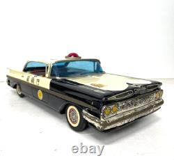 VINTAGE LARGE JAPAN TIN CHEVROLET IMPALA POLICE JAPAN VERSION 12 31cm CAR TOY
