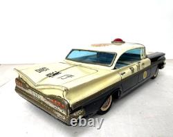 VINTAGE LARGE JAPAN TIN CHEVROLET IMPALA POLICE JAPAN VERSION 12 31cm CAR TOY