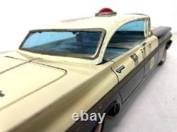 VINTAGE LARGE JAPAN TIN CHEVROLET IMPALA POLICE JAPAN VERSION 12 31cm CAR TOY