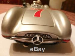 VINTAGE MARUSAN TIN CAR BENZ RACER BATTERY OPERATED WITH BOX JAPAN 1950's #3355