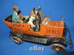 VINTAGE MARX AMOS'N' ANDY FRESH AIR TAXI CAR TIN LITHO WIND UP TOY WORKS comic