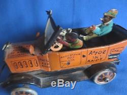 VINTAGE MARX AMOS'N' ANDY FRESH AIR TAXI CAR TIN LITHO WIND UP TOY WORKS comic