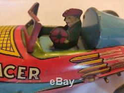 VINTAGE MARX ROCKET RACER 16 LONG TIN WIND UP CAR nice collection piece. Clean