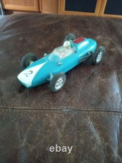 VINTAGE MARX TOYS PLASTIC FRICTION RACER CAR BLUE PRE OWNED Read Descr
