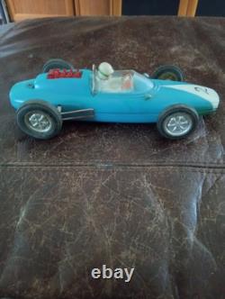 VINTAGE MARX TOYS PLASTIC FRICTION RACER CAR BLUE PRE OWNED Read Descr