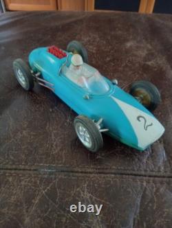 VINTAGE MARX TOYS PLASTIC FRICTION RACER CAR BLUE PRE OWNED Read Descr