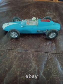 VINTAGE MARX TOYS PLASTIC FRICTION RACER CAR BLUE PRE OWNED Read Descr