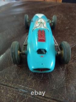 VINTAGE MARX TOYS PLASTIC FRICTION RACER CAR BLUE PRE OWNED Read Descr